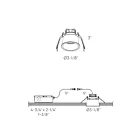 Dals Lighting RGM2-CC-BK 8W 2″ Noir Luminaire encastré à cardan régressé