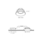 Dals Lighting RGM6-CC-BK 20W 6" Noir Luminaire encastré à cardan