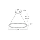 Dals Lighting RGPD24-CC-WH 28W Blanc Suspendu