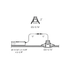 Dals Lighting RGR1-CC-WH 6W 1" Blanc Luminaire encastré régressé