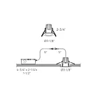 Dals Lighting RGR2-CC-SN 8W 2" Nickel satiné Lumière encastrée