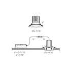 Dals Lighting RGR4HP-CC-WH 20W 4" Blanc Lampe à encastrer Gimbal régressée