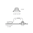 Dals Lighting RGR4SQ-CC-SN 15W 4" Nickel satiné Luminaire encastré carré régressé