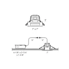 Dals Lighting RGR6SQ-CC-WH 20W 6" Blanc Luminaire encastré carré régressé