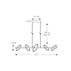 Dals Lighting RRPD5-CC-BK Olympia Five 30W Noir Suspendu