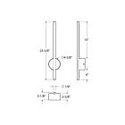 Dals Lighting RWS24-CC-BK 6W Noir Applique murale