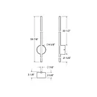 Dals Lighting RWS60-CC-BK 17W Noir Applique murale
