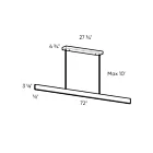 Dals Lighting SPD72-CC-BK 54W Noir Suspendu