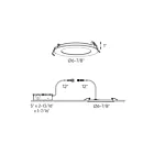 Dals Lighting SPN6-CC-3T 14W Multi-Trims 6" LED Luminaire encastré CCT Sélectionnable