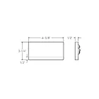 Dals Lighting SQSTP-CC-BK 3W 6.37" Noir Lampe de marche horizontale
