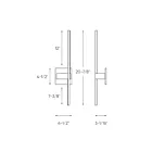 Dals Lighting STK21-3K-BK 7W Noir Applique murale