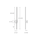 Dals Lighting STK37-3K-BK 13W Noir Applique murale