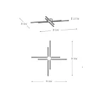Dals Lighting STRFM-3K-WH Blanc Plafonnier encastré