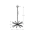 Dals Lighting STRPD-3K-BK Stellar Pendant 33W Noir Suspendu