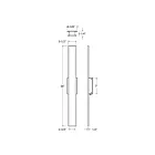 Dals Lighting SWS36-CC-BK 30W 36" Noir Mince Montage mural