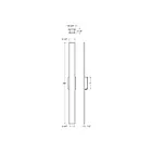 Dals Lighting SWS48-CC-BK 30W 48" Noir Mince Montage mural