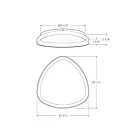 Dals Lighting TRFM22-CC-GD 40W 22" L'or Plafonnier encastré
