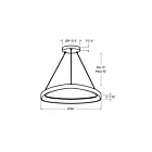 Dals Lighting TRPD34-CC-BK 80W Noir Suspendu