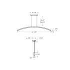 Dals Lighting W1PD48-CC-GD 24W L'or Suspendu