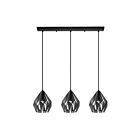 Suspendu Eglo Carlton 202037A 3-Lumières Noir et argent 180W