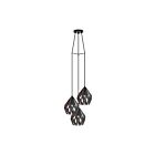Suspendu Eglo Carlton 202041A 3-Lumières Noir et Cuivre 180W