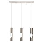 Eglo 95743A Ceratella 3-Lumières 30W Nickel satiné et Blanc LED Suspendu en cordon