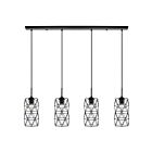 Suspendu Eglo Estevau 202359A 4-Lumières Noir 100W