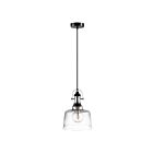 Suspendu Eglo Gilwell 202424A 1-Lumière Noir et Chrome 60W