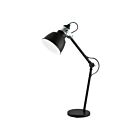 Lampe de table Eglo Thornford 203516A 60W 1-Lumière Noir et Chrome
