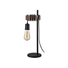Lampe de table Eglo Violon 204244A 60W 1-Lumière Noir et marron