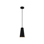 Suspendu Eglo Pratella 204365A 1-Lumière Noir et or 60W