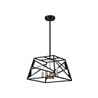 Suspendu Eglo Corrientes 204594A 4-Lumières Noir 240W