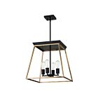 Suspendu Eglo Paulino 204595A 4-Lumières Or et Noir 400W