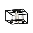 Plafonnier Eglo Mundazo 204605A 4-Lumières Noir et nickel satiné
