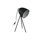 Lampe de table Eglo Mareperla 39498A 60W 1-Lumière Effet noir et cristal
