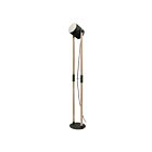 Lampe sur pied Eglo 43048A Hornwood 1-Lumière Noir et crème 40W