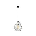 Suspendu Eglo Carlton 49257A 1-Lumière Noir 60W