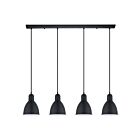 Suspendu Eglo Priddy 49466A 4-Lumières Noir et blanc 240W