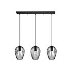 Suspendu Eglo Newtown 49478A 3-Lumières Noir 225W