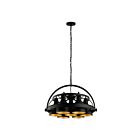 Suspendu Eglo Priddy 49682A 7-Lumières Noir et or 420W