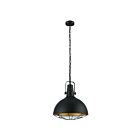 Suspendu Eglo Cannington 49742A 1-Lumière Noir et or 60W