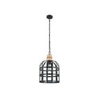 Suspendu Eglo Oldcastle 49785A 1-Lumière Noir et marron 60W
