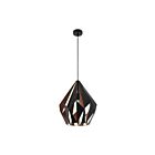 Suspendu Eglo Carlton 49878A 1-Lumière Noir et Cuivre 60W