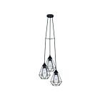 Suspendu Eglo Tarbes 94191A 3-Lumières Noir 300W