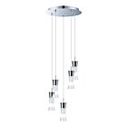 Eglo 95743A Pancento 5-Lumières 22W Chromé LED Suspendu en cordon