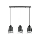 Suspendu Eglo Savignano 97444A 3-Lumières Noir et blanc 180W