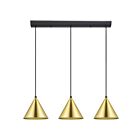 Suspendu Eglo Narices 99592A 3-Lumières Noir 120W