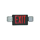 Enseigne de sortie rouge avec éclairage d'urgence Eiko EXIT-EM-R-BK