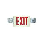 Enseigne de sortie rouge avec éclairage d'urgence Eiko EXIT-EM-R-W