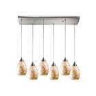 Suspendu multiple ELK Home Capri Configurable 10141-6RC 600W 6 lumières nickel satiné